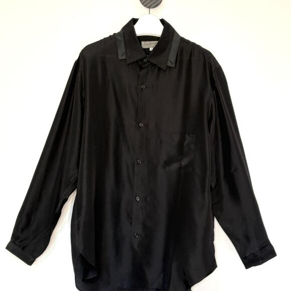 Yohji Yamamoto Double Collar Button Up LS Shirt 4/XL - Picture 1 of 10